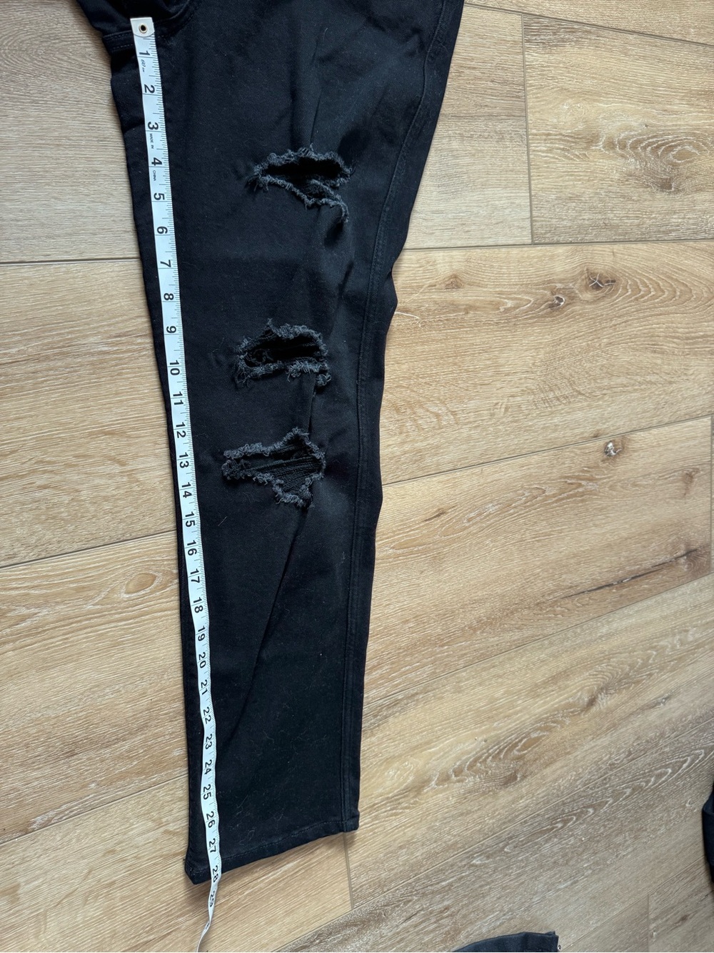 Eunina Rocky High Rise Boyfriend Black Jeans Juniors 11 Distressed Denim - Picture 3 of 8